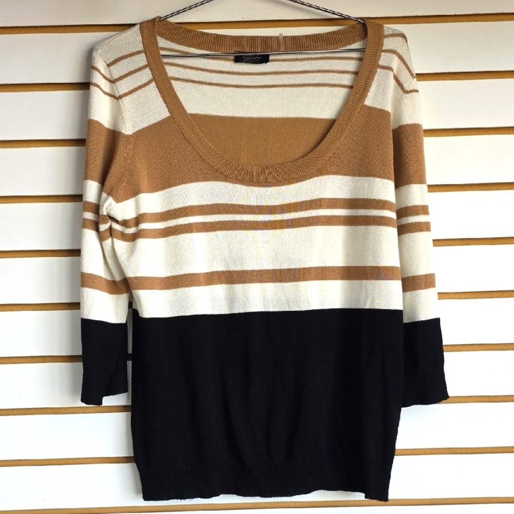 Cyn Striped Sweater Lg